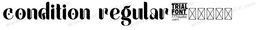 condition regular字体转换